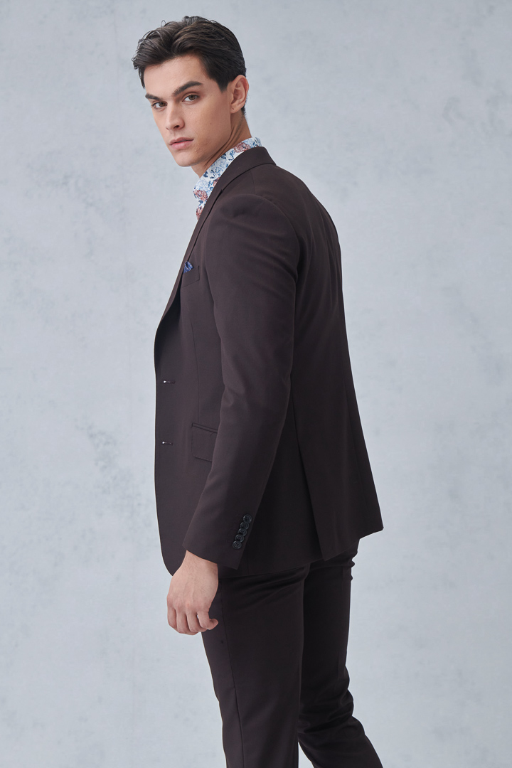 SST&C Brown Slim Fit Suit Jacket | 0112212005  (Outlet)_3