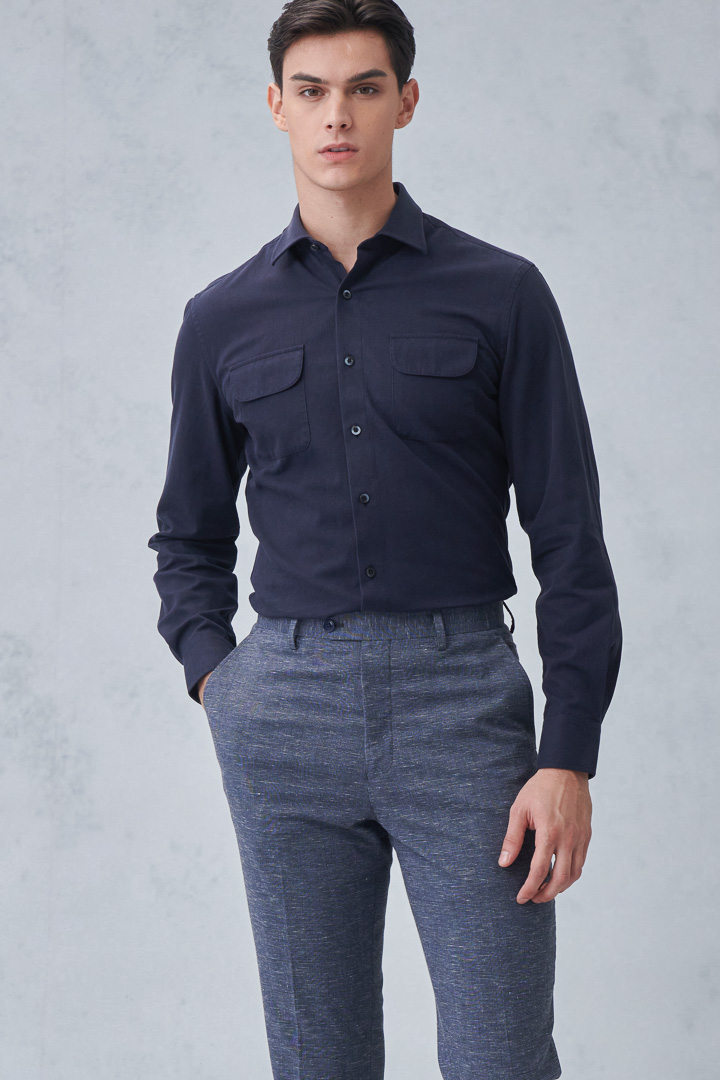 SST&C Gray Welsh Check Slim Suit Trousers | 0212212001  (Outlet)_1