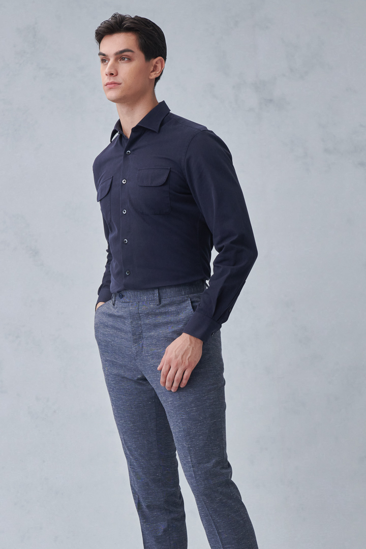 SST&C Gray Welsh Check Slim Suit Trousers | 0212212001  (Outlet)_2