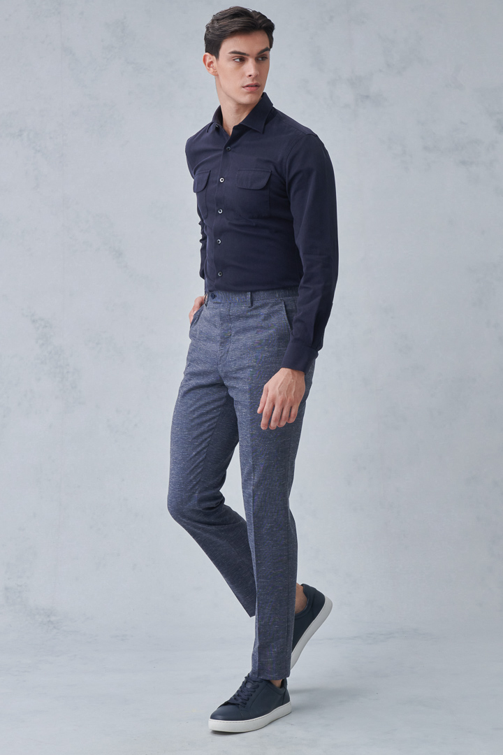 SST&C Gray Welsh Check Slim Suit Trousers | 0212212001  (Outlet)_3