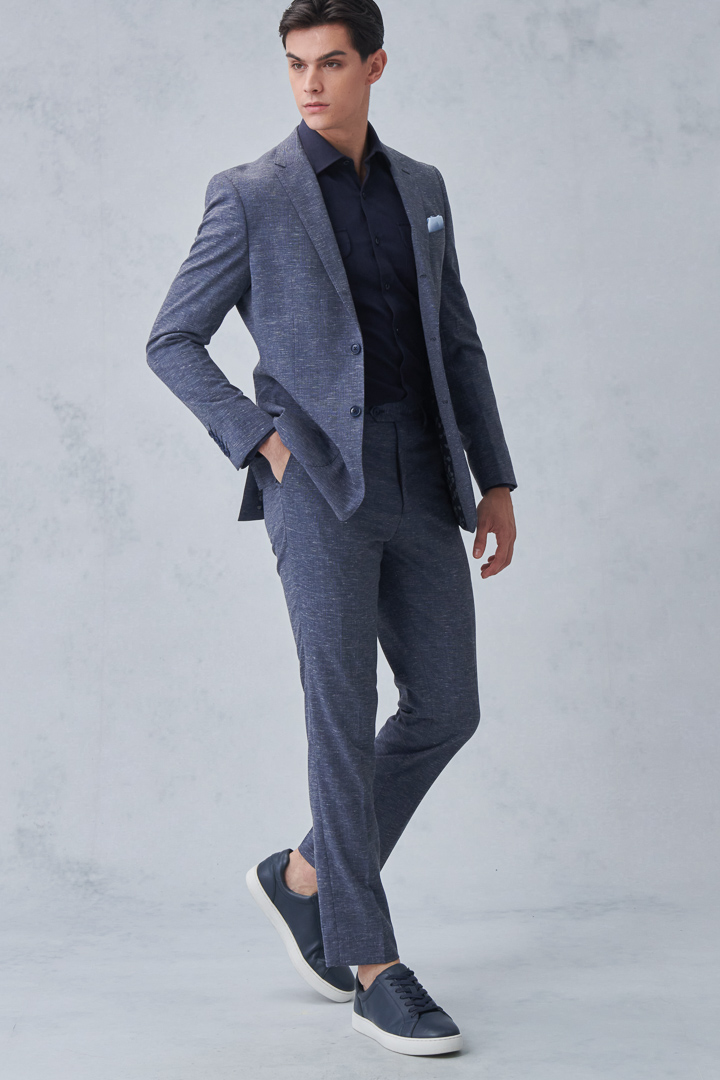 SST&C Gray Welsh Check Slim Suit Trousers | 0212212001  (Outlet)_5