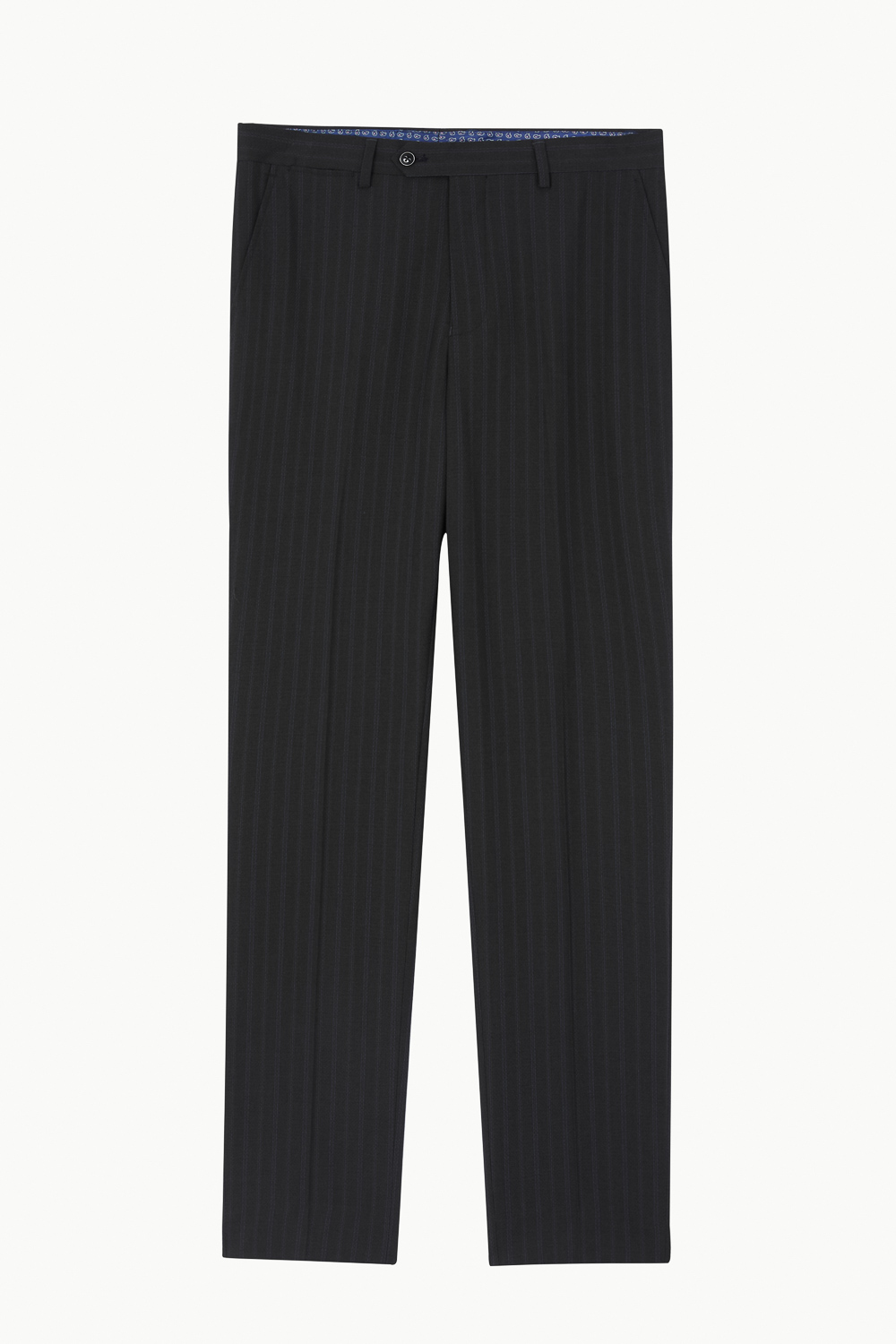 SST&C Black Striped Pattern Slim Fit Suit Trousers | 0212212002  (Outlet)_7