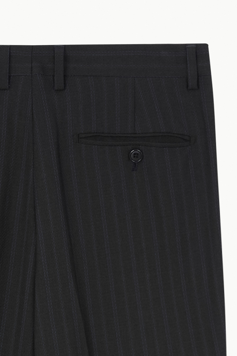 SST&C Black Striped Pattern Slim Fit Suit Trousers | 0212212002  (Outlet)_9