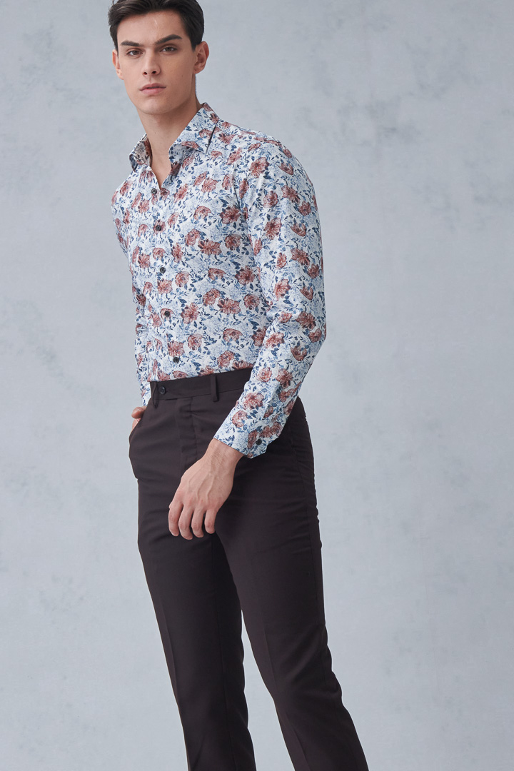 SST&C Brown Slim Fit Suit Trousers | 0212212005  (Outlet)_1