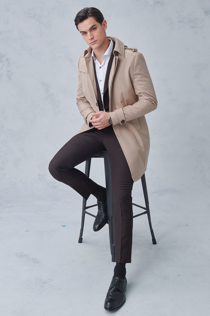 SST&C Brown Slim Fit Suit Trousers | 0212212005  (Outlet)_5