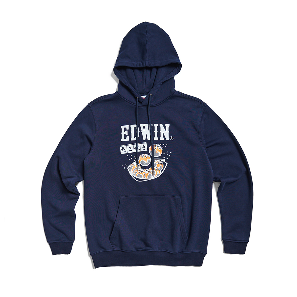 EDWIN｜中性｜章魚燒厚長袖連帽T恤