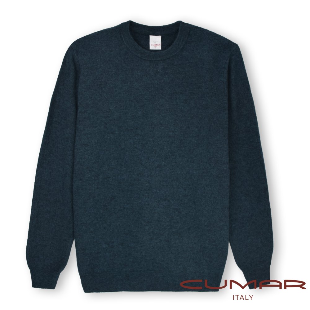 CUMAR 網路限定男裝長袖素色微高領100%羊毛厚款毛衣 /229607