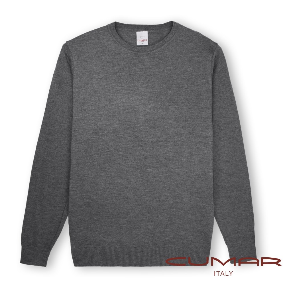 CUMAR 網路限定男裝長袖圓領素色微薄款羊毛毛衣 /229608