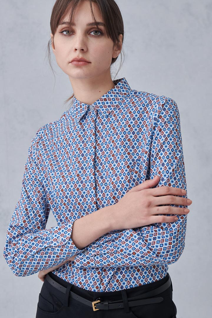 SST&C Princess Cut Geometric Print Shirt | 7562210010  (Outlet)_0