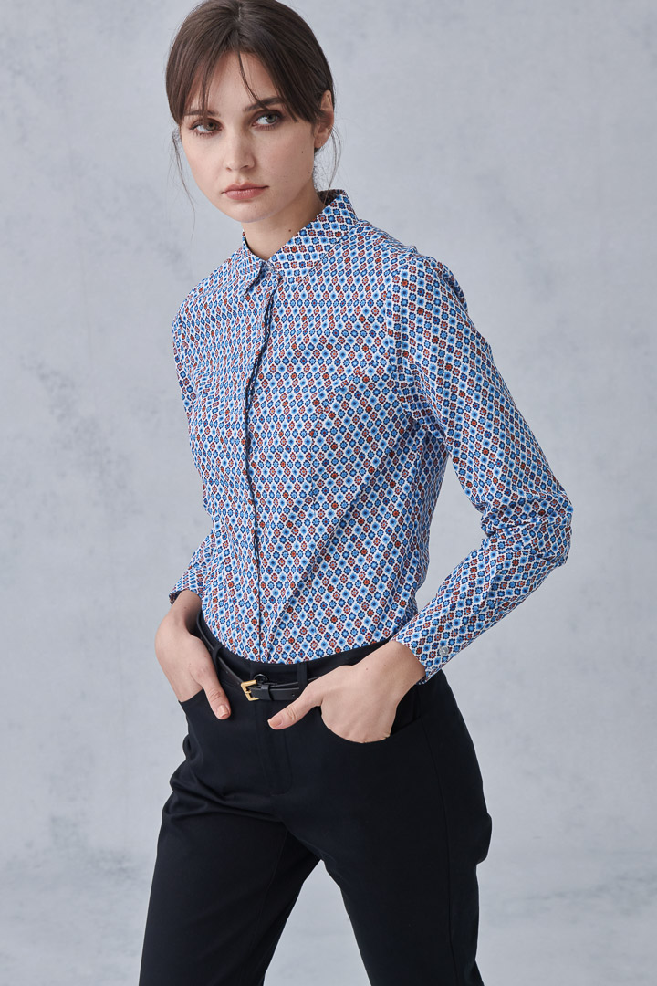 SST&C Princess Cut Geometric Print Shirt | 7562210010  (Outlet)_1