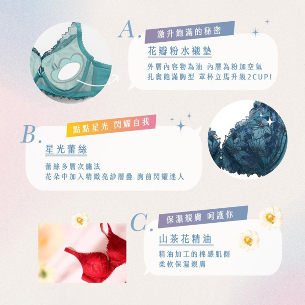 莎薇-粉水2UP B-D罩杯內衣(百萬夜景綠) AB3542H3_6