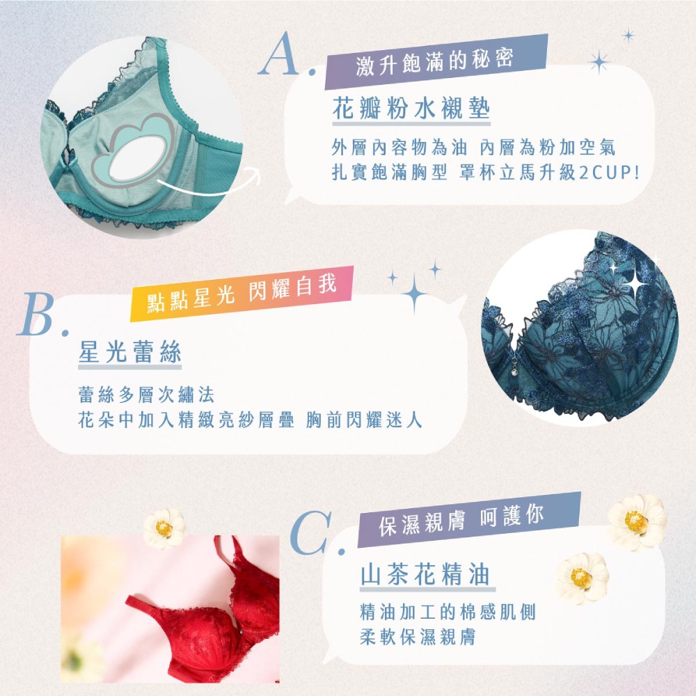 莎薇-粉水2UP B-D罩杯內衣(百萬夜景綠) AB3542H3_7