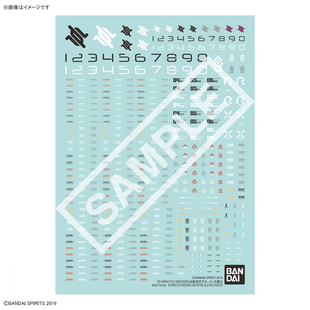 BANDAI 1/144 30mm 水貼紙 通用_0