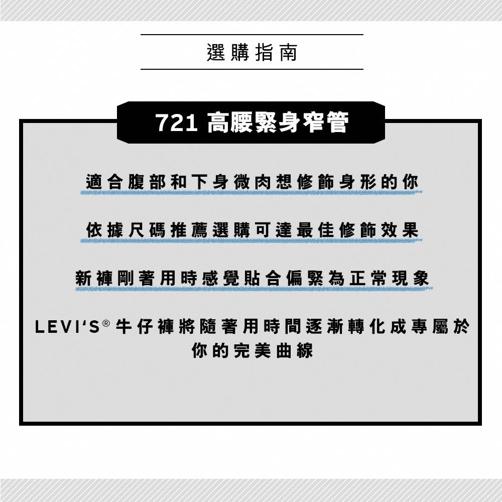女款 721高腰緊身窄管牛仔長褲 / 原色 / 天絲棉 / 彈性布料 熱賣單品_8