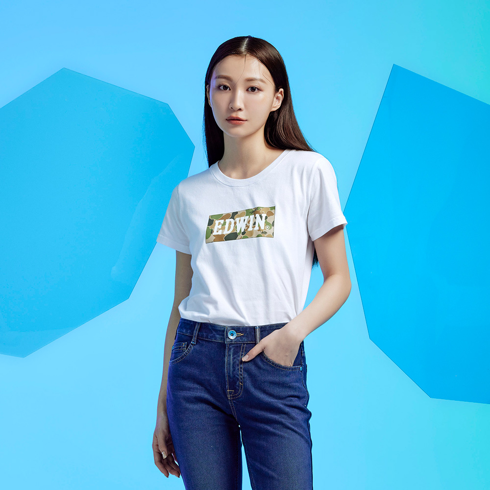 EDWIN｜女裝｜迷彩印花短袖T恤