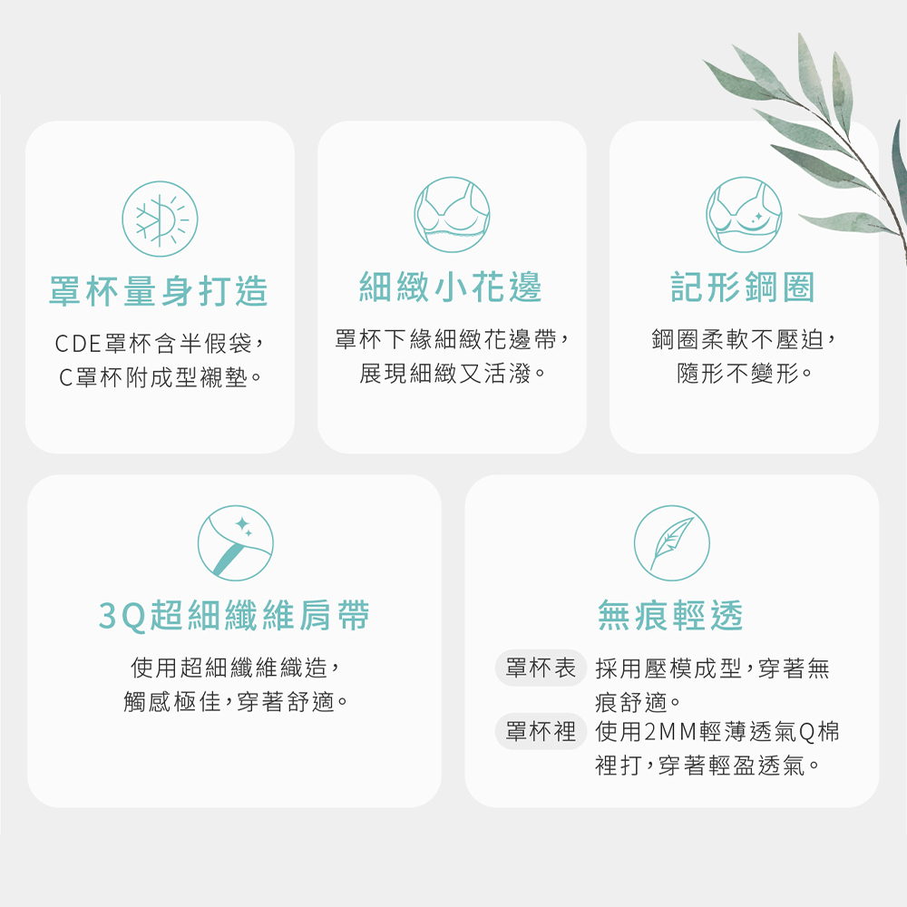 華歌爾-i earth 環保 C-E罩杯內衣(奶油膚) 天絲萊賽爾纖維-NB4533SP_5