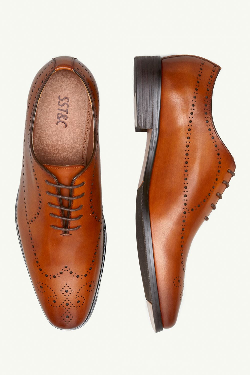 SST&C Light Coffee Oxford Shoes | 1312211002  (Outlet)_1