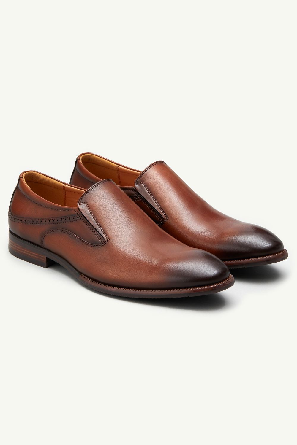 SST&C Light Coffee Classic Leather Shoes | 1312211003  (Outlet)_0