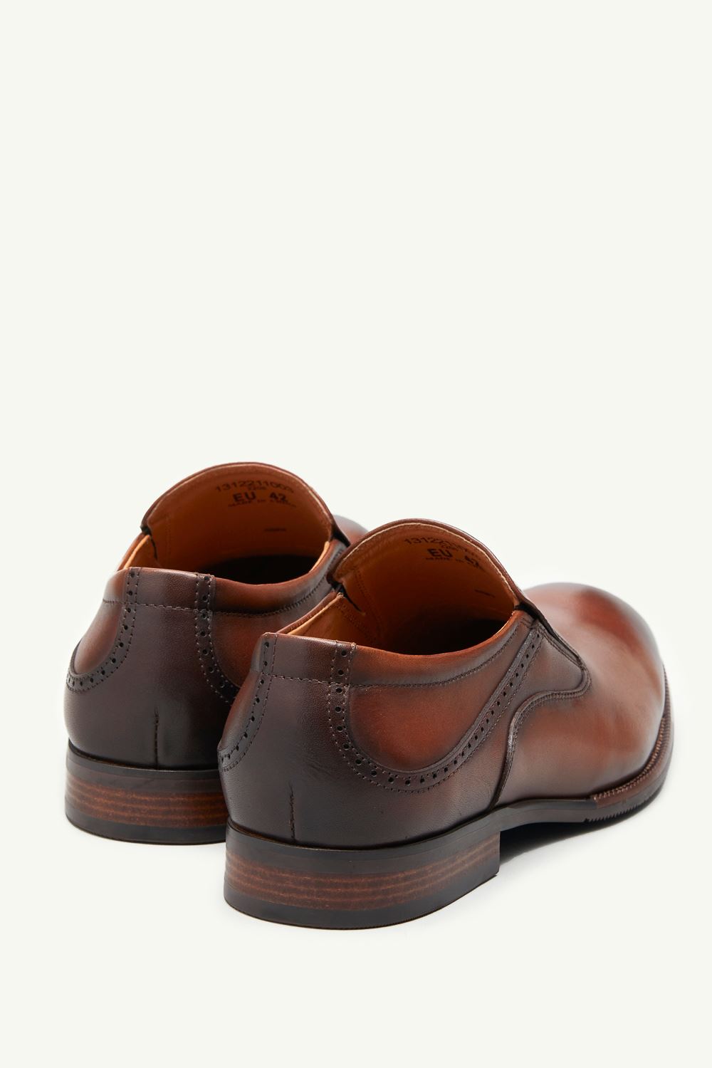 SST&C Light Coffee Classic Leather Shoes | 1312211003  (Outlet)_4