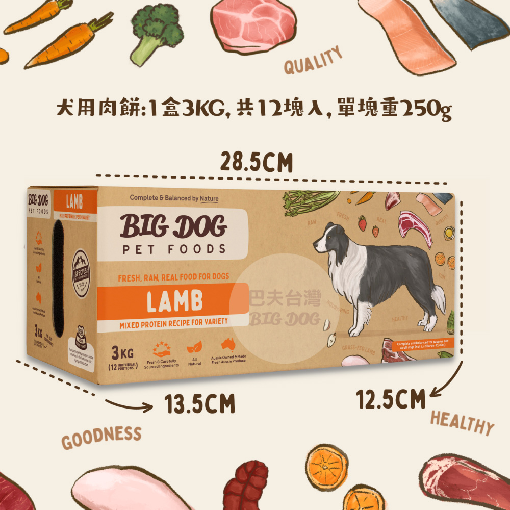 澳洲BIG DOG犬用生食肉餅｜羊肉_1