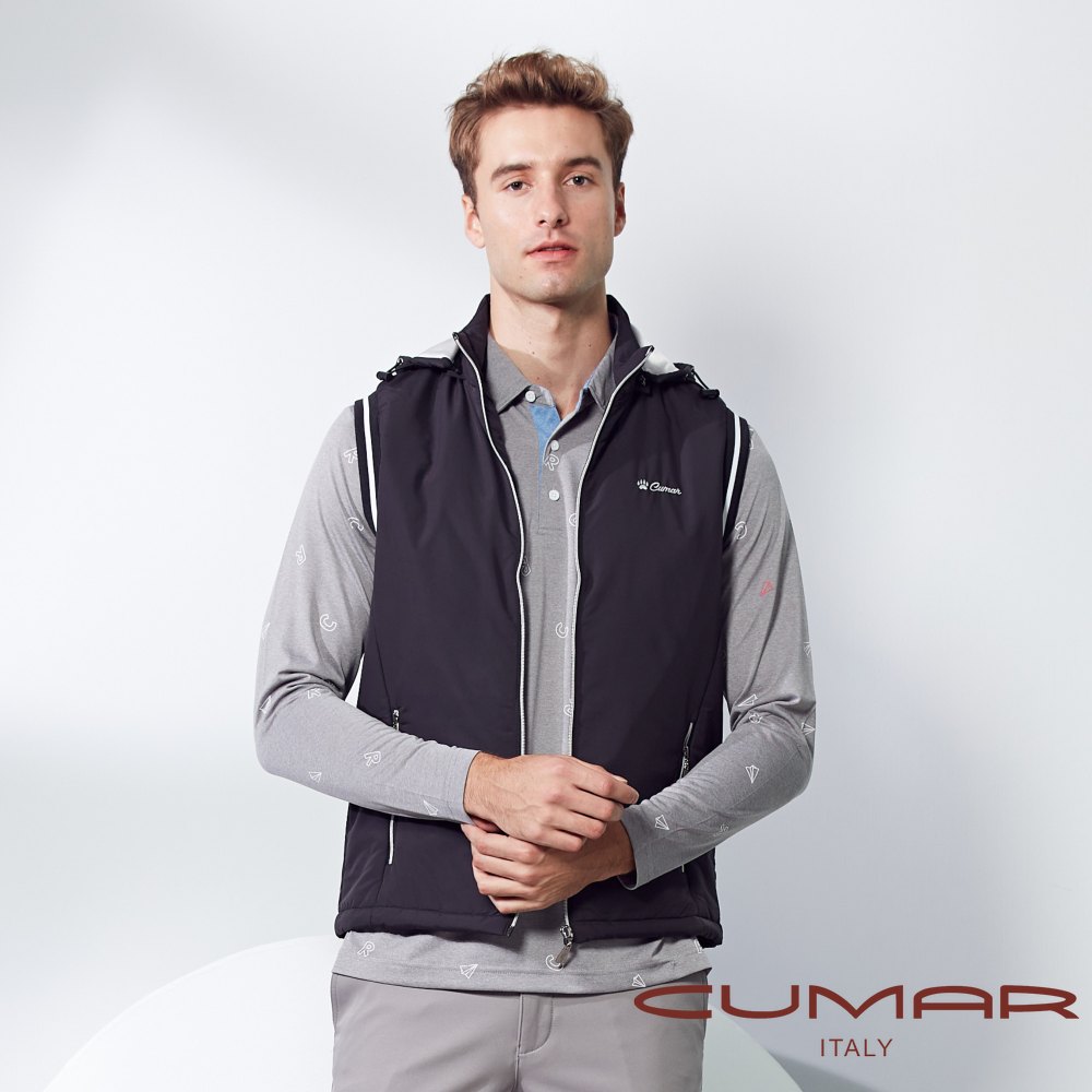 CUMAR 男裝秋冬連帽鋪棉背心 / 229950