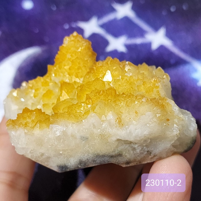 天然彩光水晶簇230110-2號~中國福建三明 ~連結基督意識，滿滿金光能量，平衡啟動太陽神經叢~_2