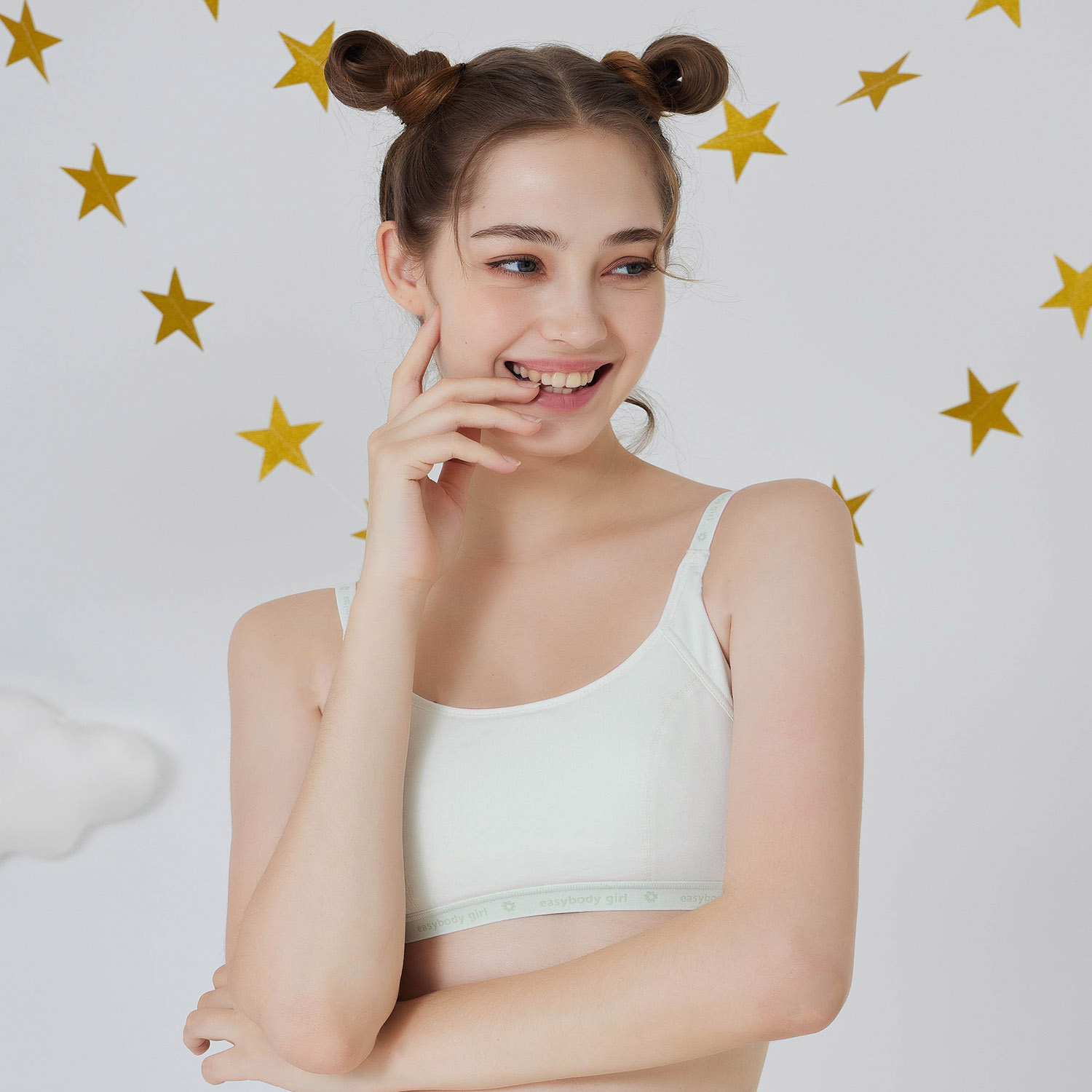 [Audrey Junior]Little Princess-美國棉無鋼圈學生型背心式內衣-夢幻綠