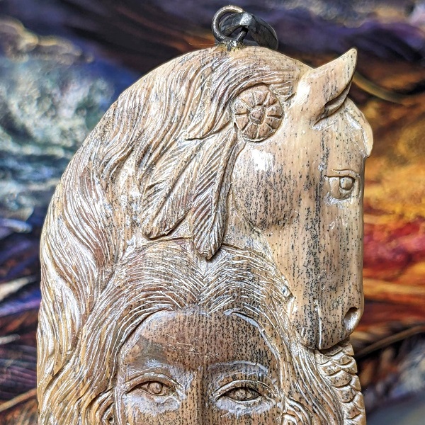 【土桑精選】女神聖物~猛瑪🐘牙雕刻墜-馬 項鍊/吊墜 ~向自由奔跑，在獨立與責任之間建立平衡 象牙_2