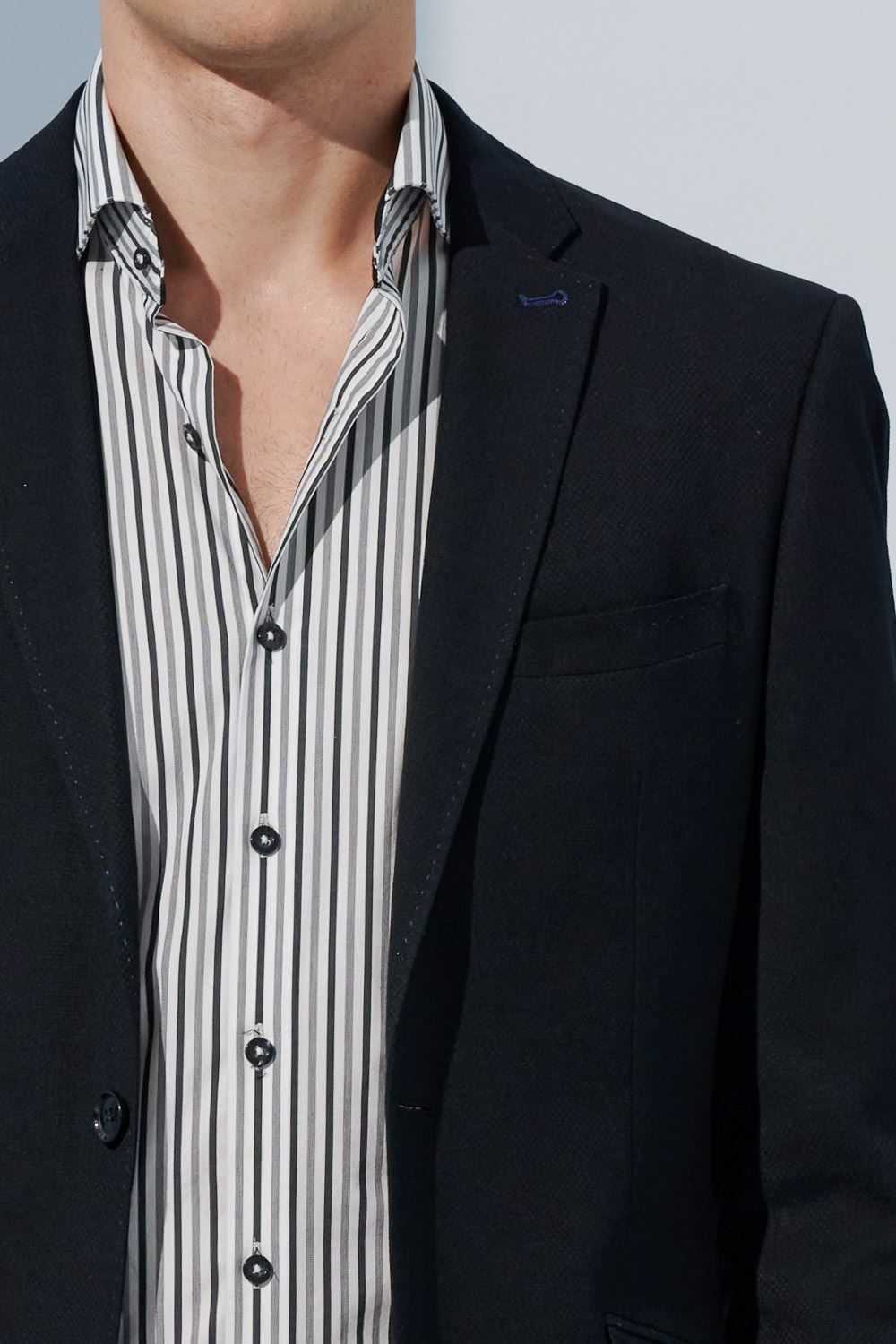 SST&C #Online Exclusive  Black Textured Slim Fit Suit Jacket | 0112302002  (Outlet)_6