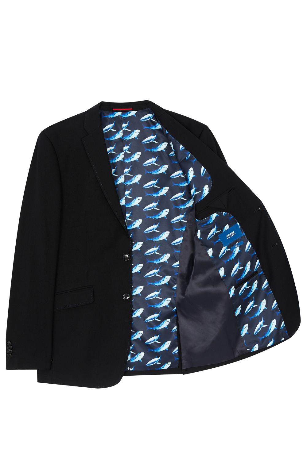 SST&C #Online Exclusive  Black Textured Slim Fit Suit Jacket | 0112302002  (Outlet)_9