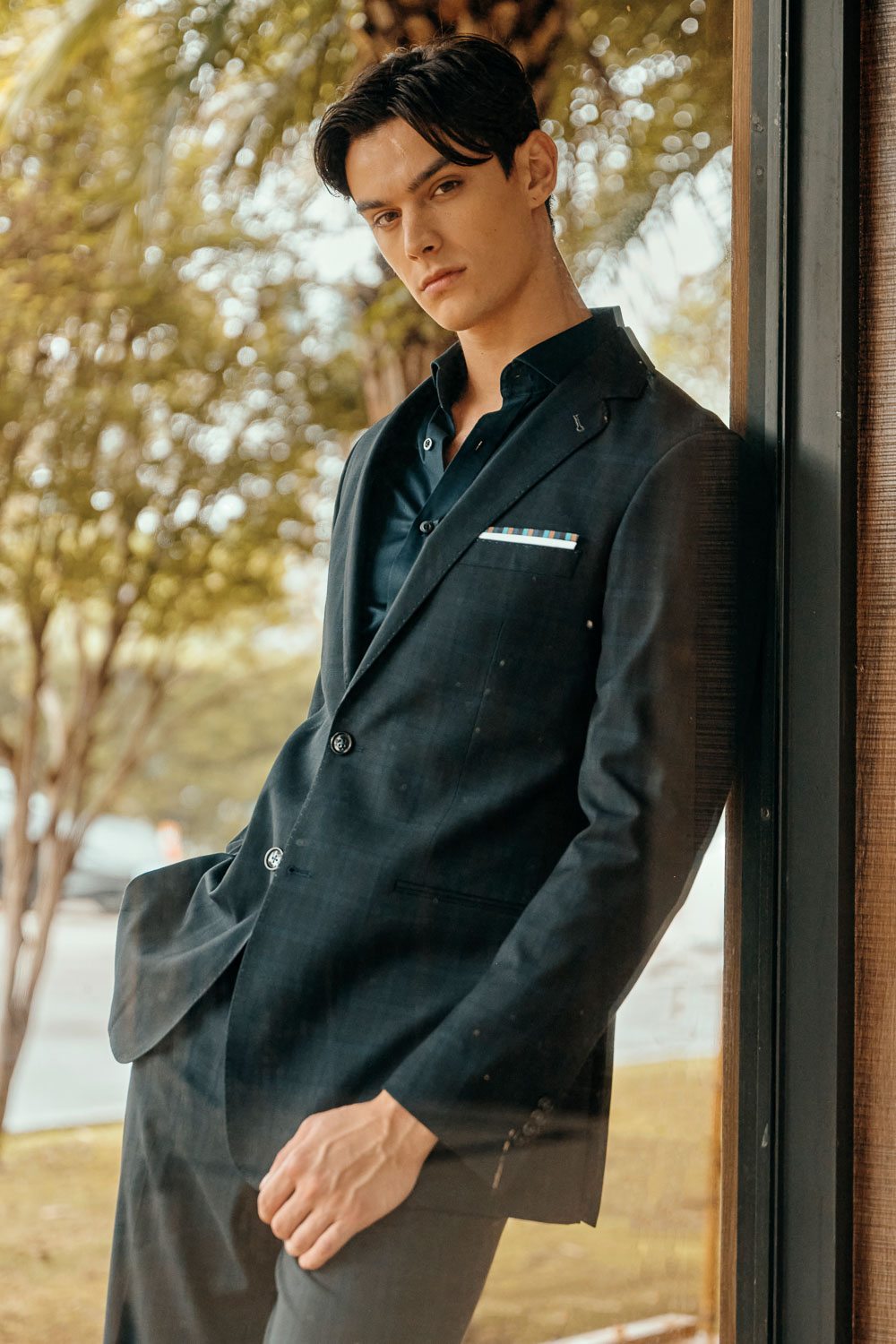 SST&C Black Check Pattern Classic Suit Jacket | 0112302004  (Outlet)_0