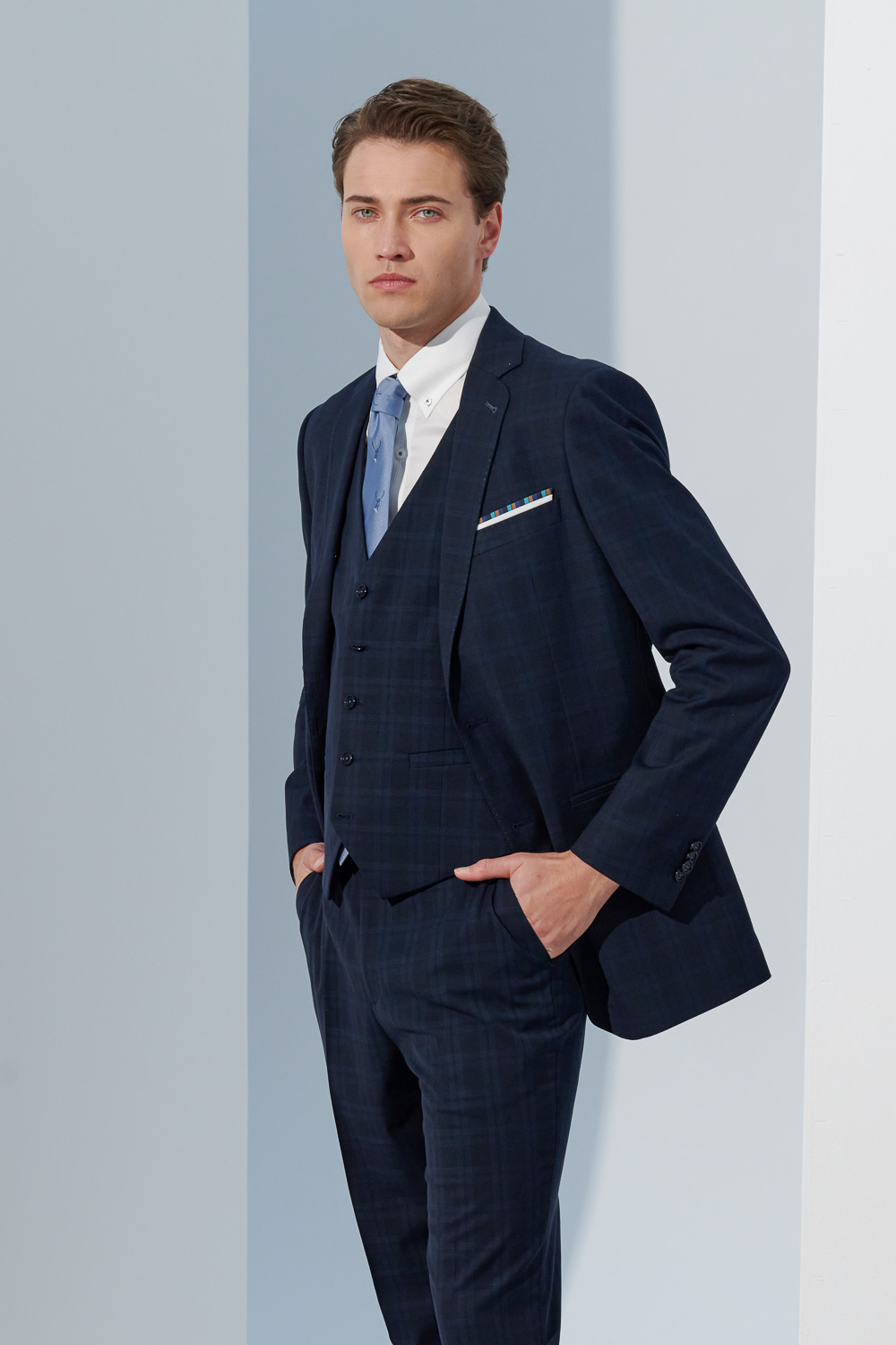SST&C Black Check Pattern Classic Suit Jacket | 0112302004  (Outlet)_3