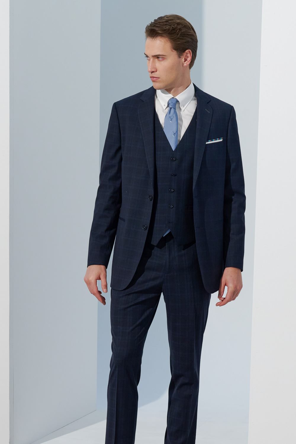 SST&C Black Check Pattern Classic Suit Jacket | 0112302004  (Outlet)_4