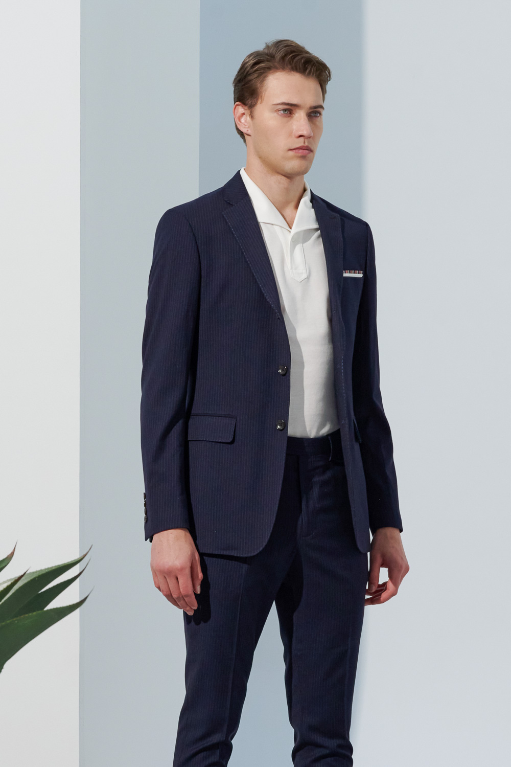 SST&C Navy Striped Pattern Tailor'S Suit Jacket | 0112302005  (Outlet)_4