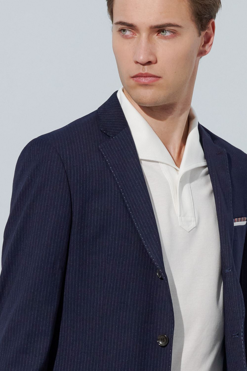 SST&C Navy Striped Pattern Tailor'S Suit Jacket | 0112302005  (Outlet)_5