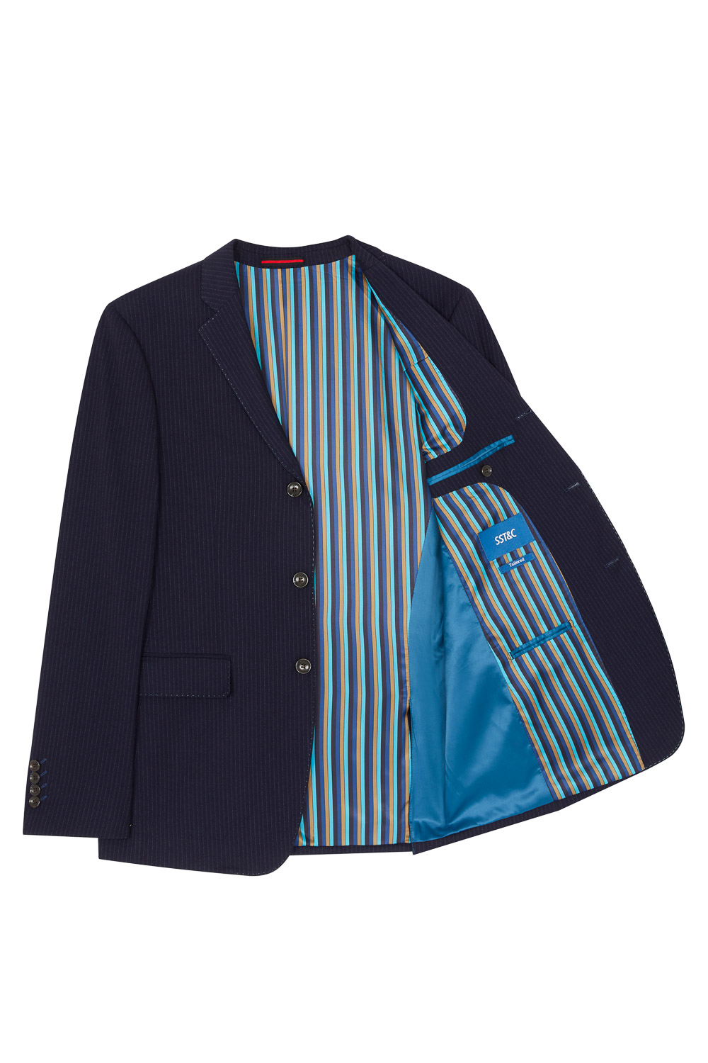 SST&C Navy Striped Pattern Tailor'S Suit Jacket | 0112302005  (Outlet)_9
