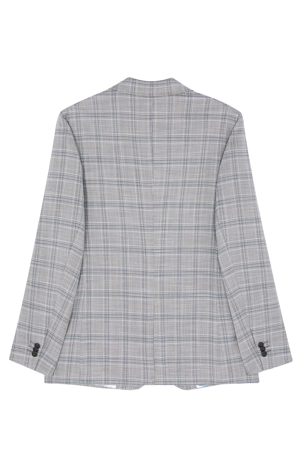 SST&C Light Gray Check Pattern Slim Fit Suit Jacket | 0112302006  (Outlet)_8