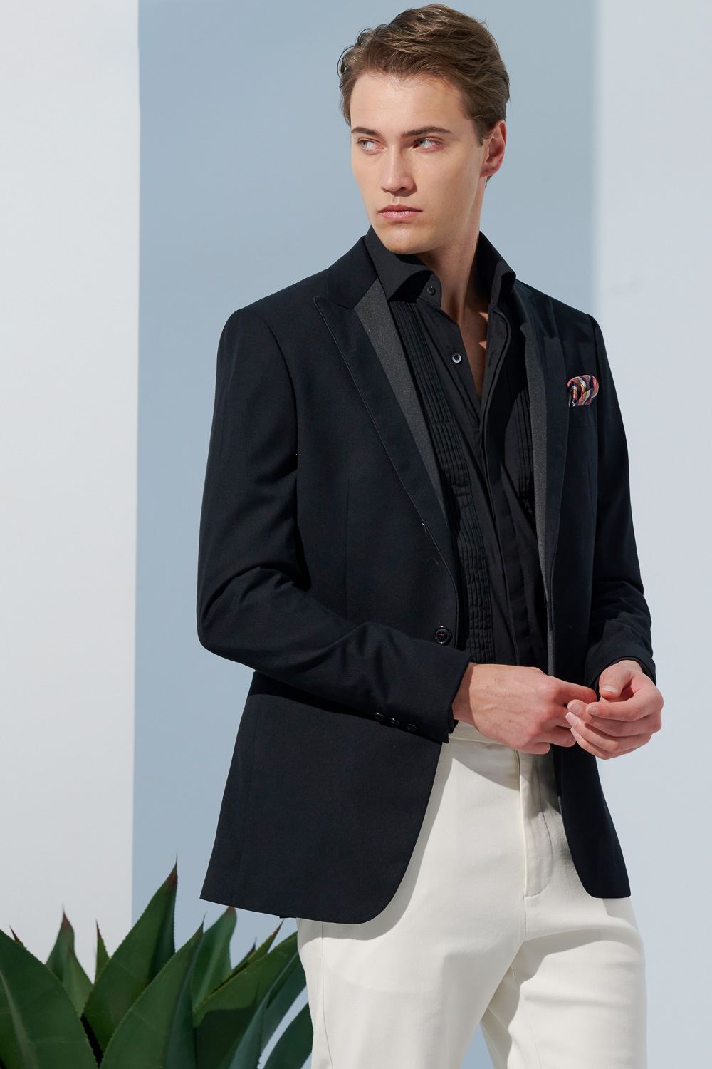 SST&C #Online Exclusive  Black Slim Fit Evening Jacket | 0112302008  (Outlet)_4
