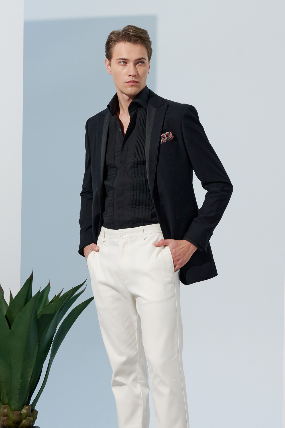 SST&C #Online Exclusive  Black Slim Fit Evening Jacket | 0112302008  (Outlet)_5