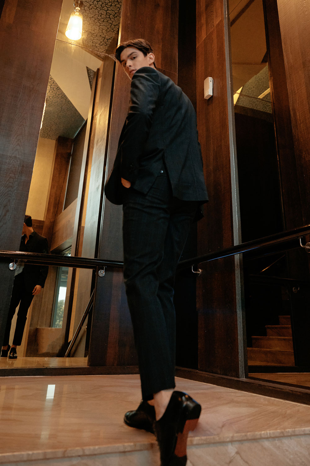 SST&C Black Check Pattern Classic Slim Fit Suit Trousers | 0212302004  (Outlet)_2