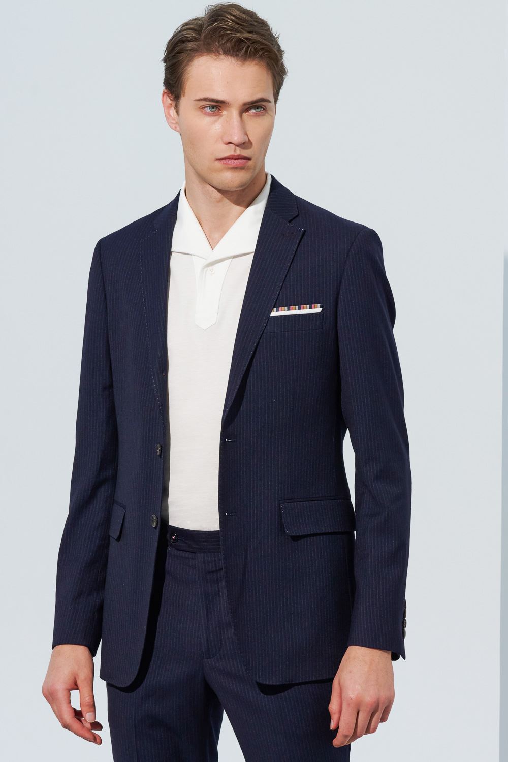 SST&C Navy Striped Pattern Tailor Suit Trousers | 0212302005  (Outlet)_6