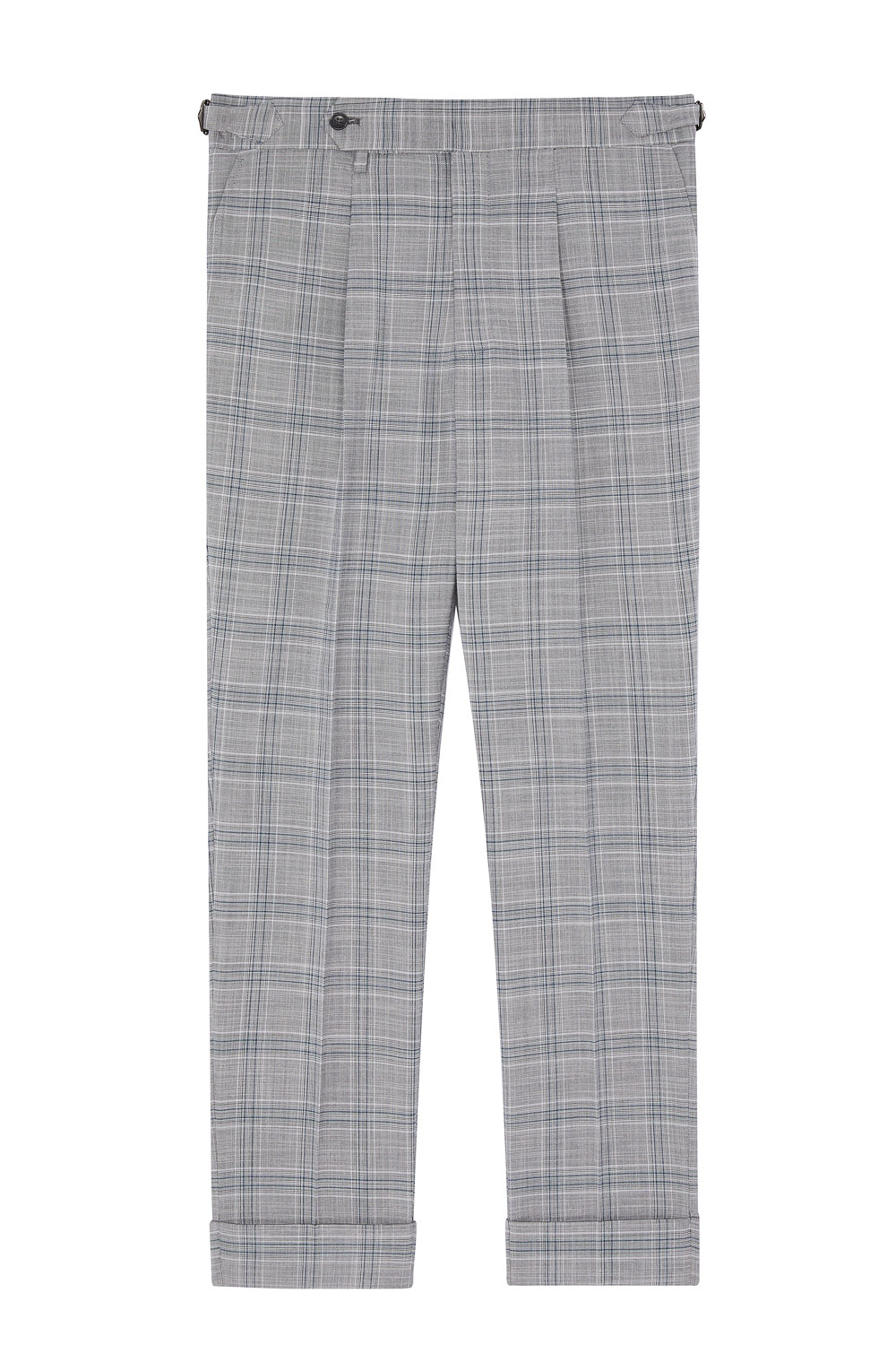 SST&C Light Gray Check Pattern Slim Fit Suit Trousers | 0212302006  (Outlet)_7