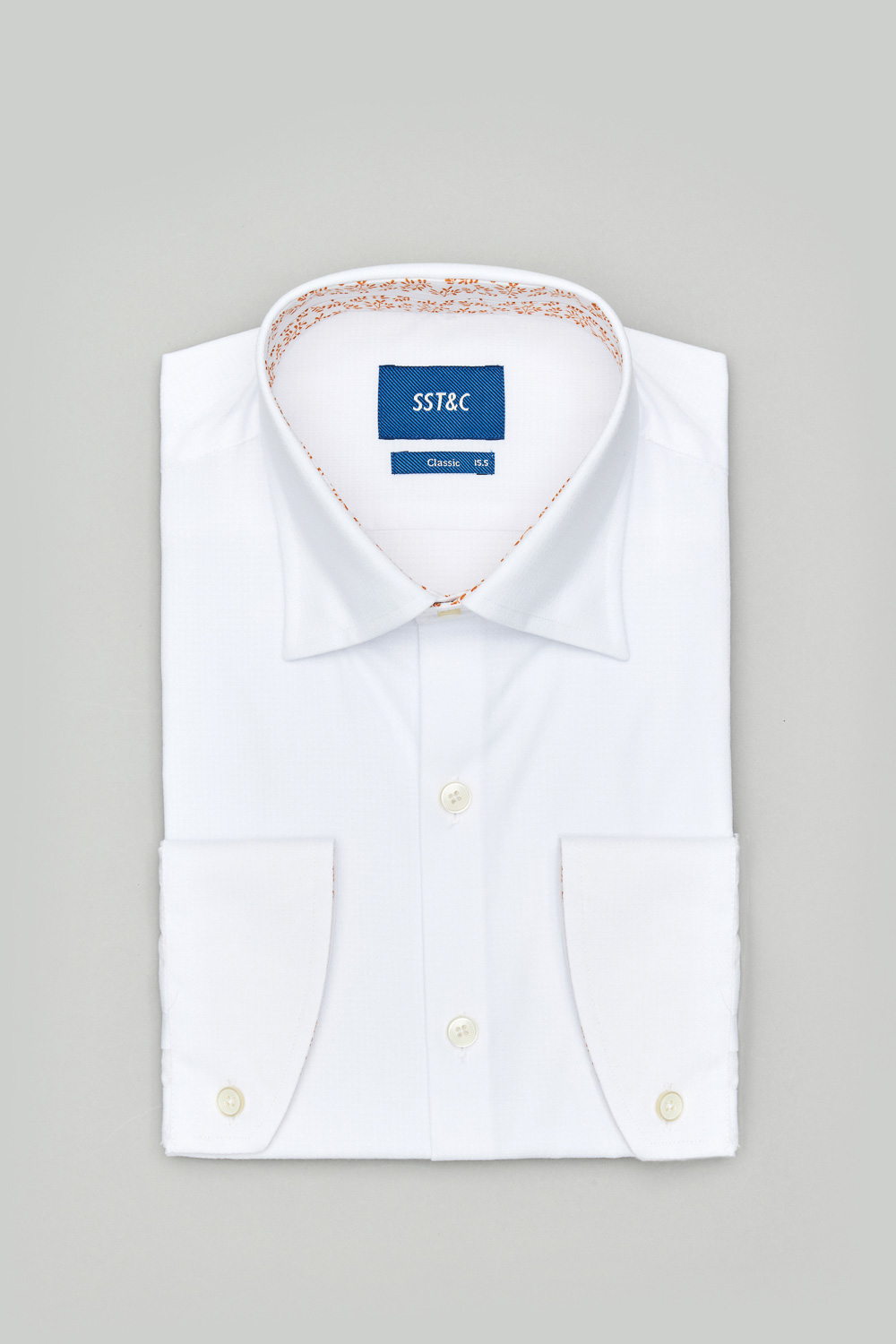 SST&C #Easycare  White Textured Standard Shirt | 0312302003  (Outlet)_8