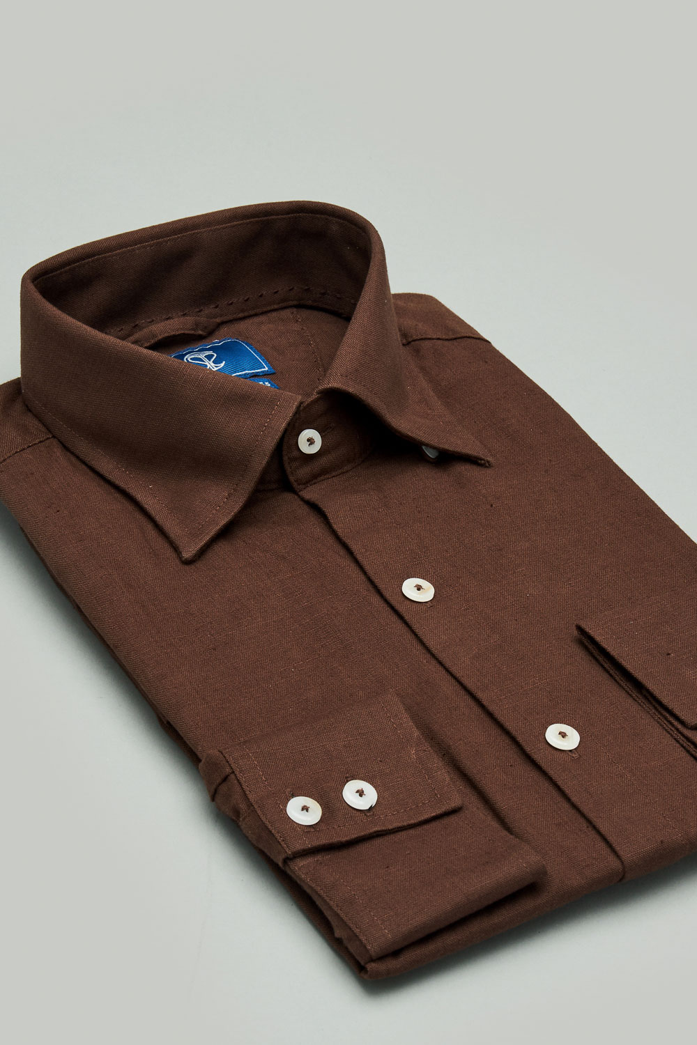SST&C #Texture Cotton and Linen  Dark Brown Casual Standard Shirt | 0312302015  (Outlet)_7