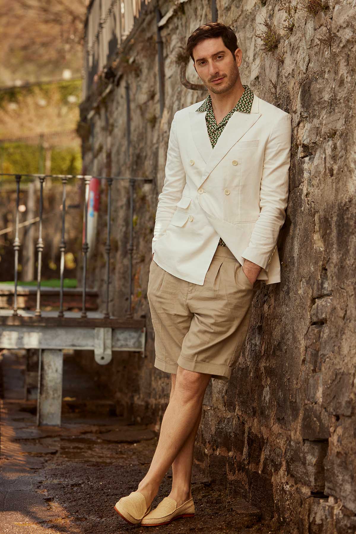 SST&C Orange Dot Printed Cotton and Linen Cuban Collar Standard Short-Sleeved Shirt | 0412302002  (Outlet)_1