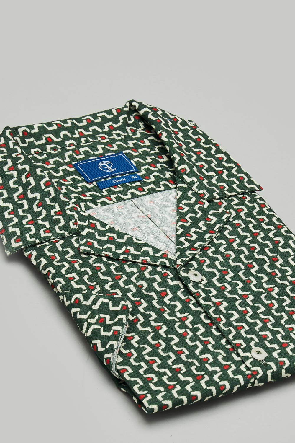 SST&C Orange Dot Printed Cotton and Linen Cuban Collar Standard Short-Sleeved Shirt | 0412302002  (Outlet)_7