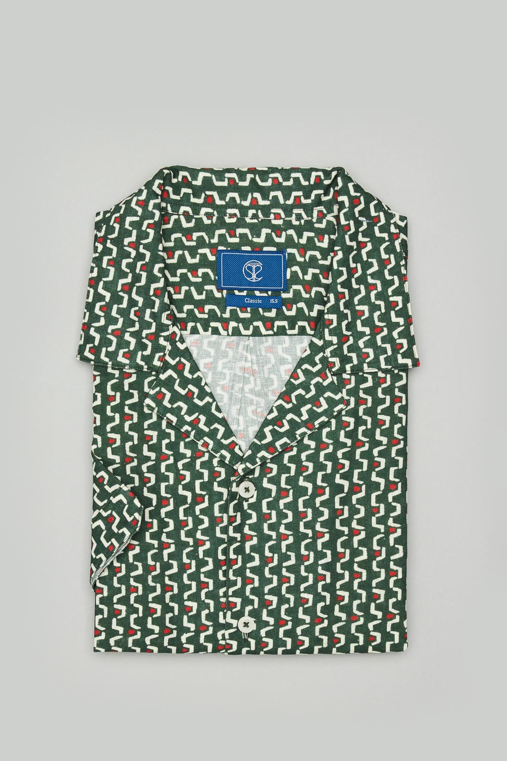 SST&C Orange Dot Printed Cotton and Linen Cuban Collar Standard Short-Sleeved Shirt | 0412302002  (Outlet)_8