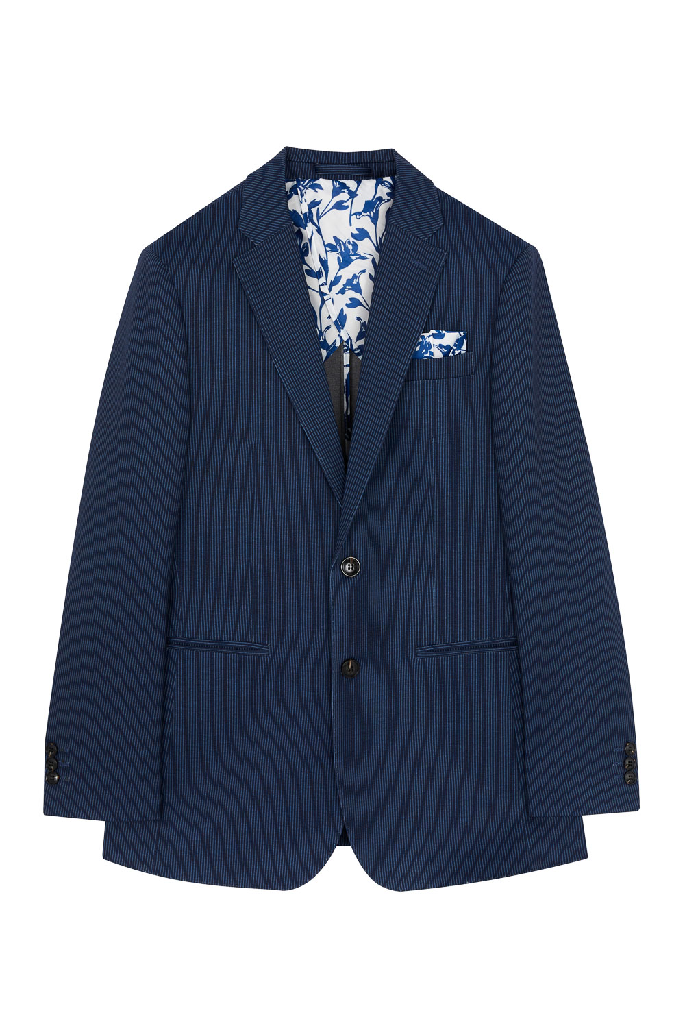 SST&C Navy Striped Pattern Knitted Casual Suit Jacket | 0612302001  (Outlet)_6