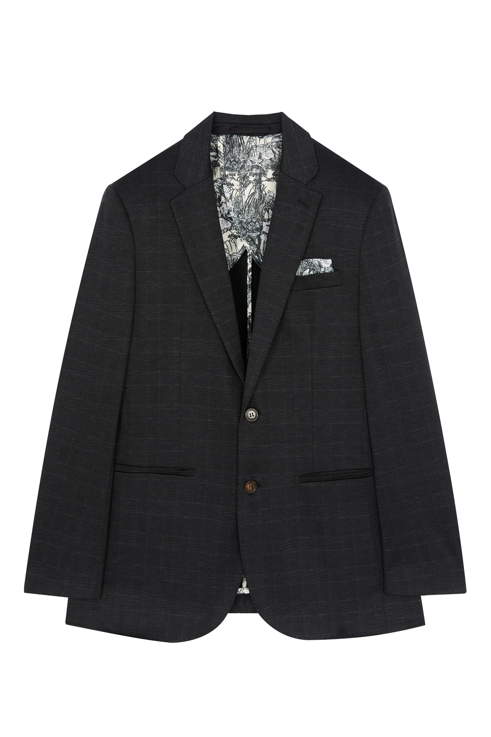 SST&C Gray Check Pattern Knitted Casual Suit Jacket | 0612302003  (Outlet)_7