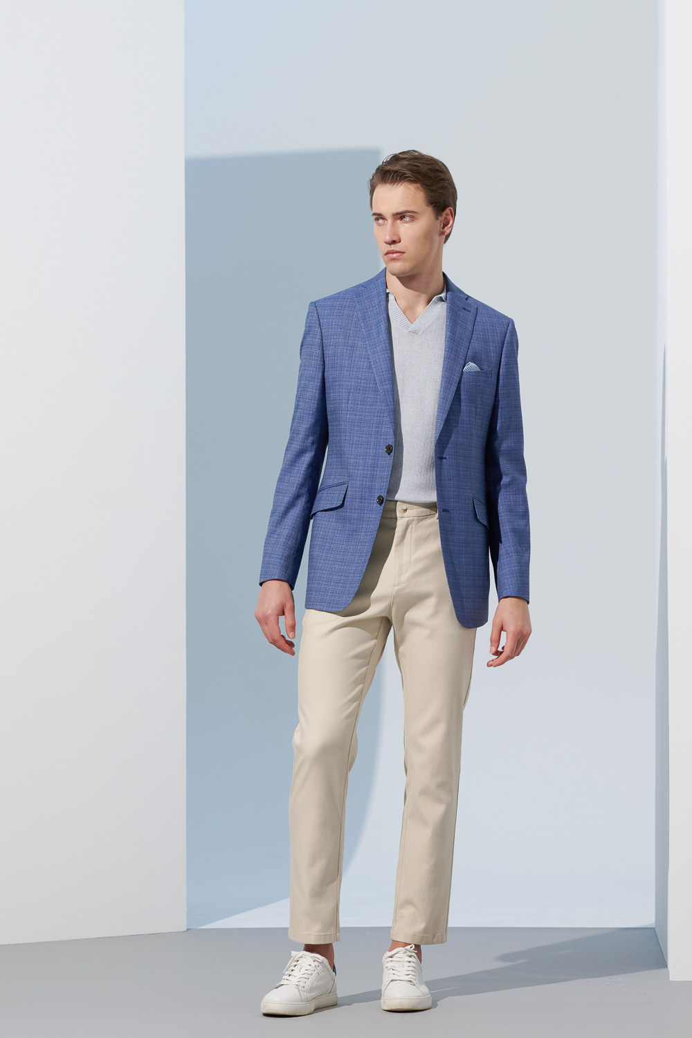 SST&C Ivory Straight Fit Stretch Casual Trousers | 1212302004  (Outlet)_4